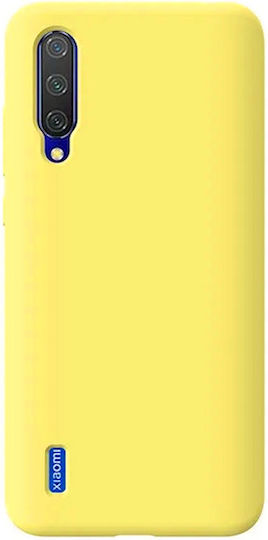 Обикновена Задна корица Силикон Жълт (Xiaomi Mi 9 Lite)