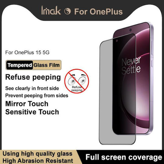 Oneplus 15 Imak Hd Full Screen Privacy Tempered Glass Protective Film
