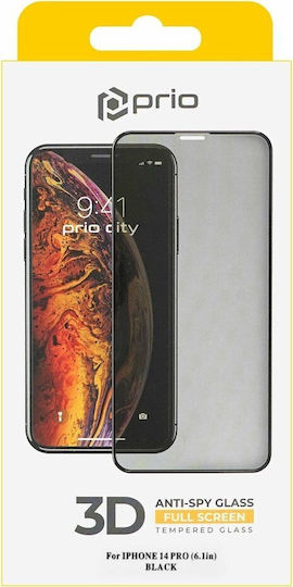 Prio 3D Privacy Tempered Glass Μαύρο (iPhone 14 Pro)