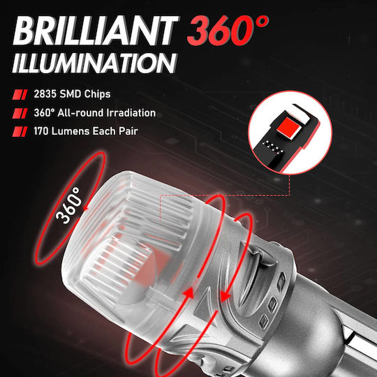 NovSight Λάμπες Αυτοκινήτου T10 / DRL / W5W Canbus LED 6500K Ψυχρό Λευκό 12V 5W 2τμχ