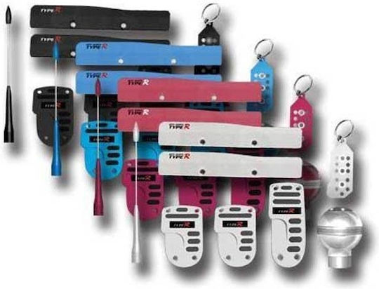 Auto Gs Type R Car Pedal Set Universal Blue 8pcs