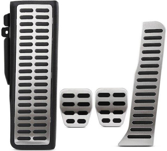GRP Σετ Πεταλιέρες Αυτοκινήτου για Seat / Skoda / VW Αλουμινίου Ασημί 4τμχ