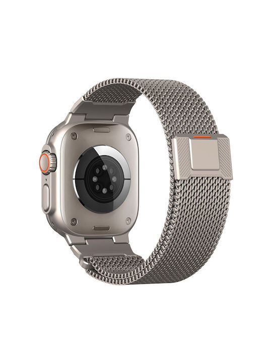Tech-Protect Vanguard Tragbare Bänder Rostfreier Stahl Silber für Apple Watch 8 / 9 / 10 / 11 / SE / Ultra