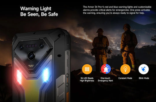 Ulefone Armor 34 Pro+ 5G Dual SIM (16GB/512GB) Robustes SmartPhone Pulse Schwarz