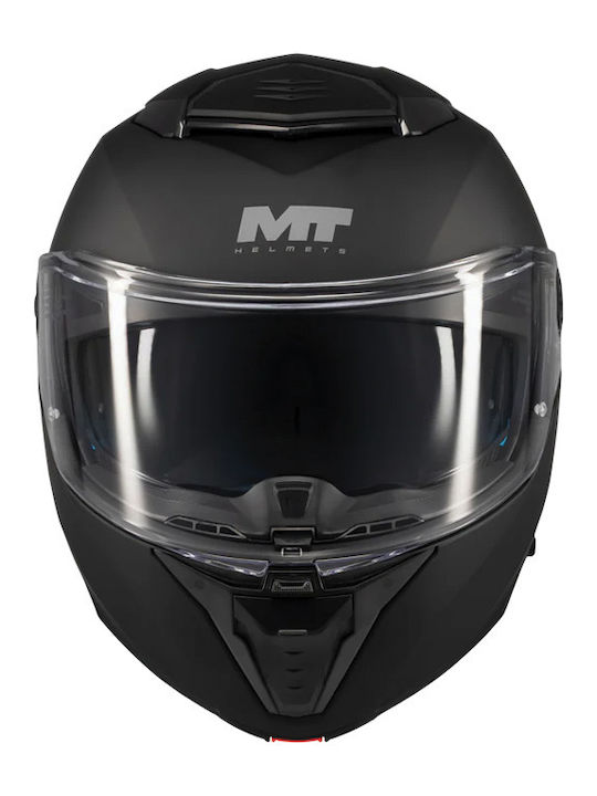 MT Atom 2 Pure A1 Schwarzes Matt Motorradhelm Flip-Up DOT / ECE 22.06 Gewicht (+/-50 gr) mit Sunvisor