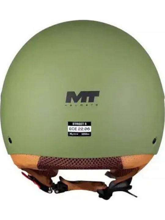 MT Street S Pure A6 Khaki Matte Κράνος Μηχανής Jet ECE 22.06 950gr