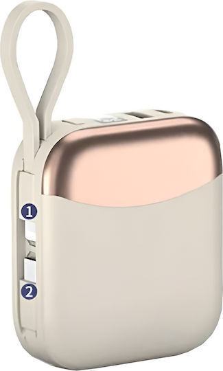 Nine R56J Power Bank 10000mAh 22.5W με Θύρα USB-A και Θύρα USB-C Μωβ