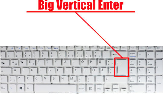 German Laptop Keyboard Sony Vaio Fit SVF15 SVF152 SVF1521C5E SVF15218CXW SVF152C29M SVF152A29M SVF153 SVF153A1YM SVF153A2TT SVF154 SVF15A1M2ES SVF15A1S2ES DE without Frame White Code 40139denofrwhite