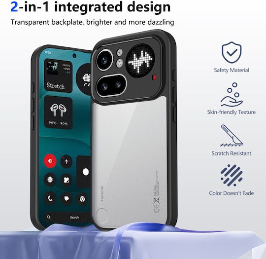 Farbe Rahmen Rückseite Kunststoff Schwarz (Nichts Phone (4a) Pro)