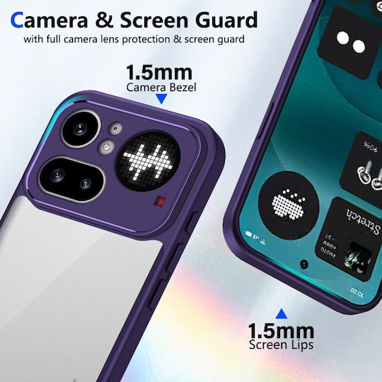 Farbe Rahmen Rückseite Kunststoff Lila (Nichts Phone (4a) Pro)