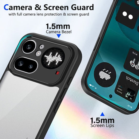 Farbe Rahmen Rückseite Kunststoff Schwarz (Nichts Phone (4a) Pro)