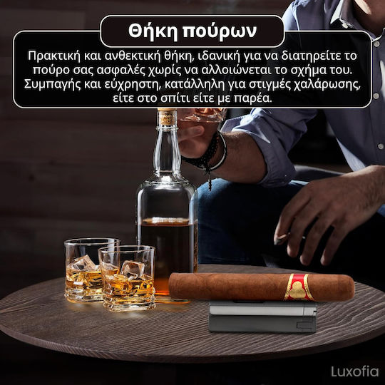 Δερμάτινος Υγραντήρας Πούρων 4x2x8εκ.