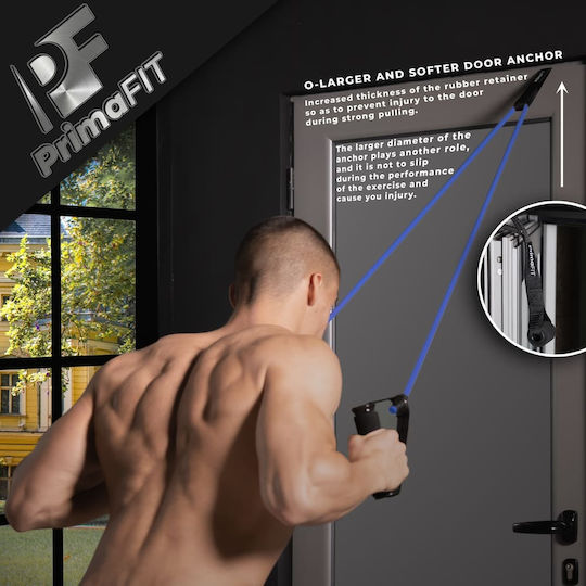 PrimaFit Λάστιχο Γυμναστικής Σωληνωτό με Λαβές Μπλε