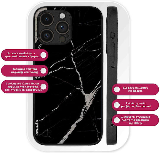 Sonique Marble Series Case Motorola Moto G55 5G Black