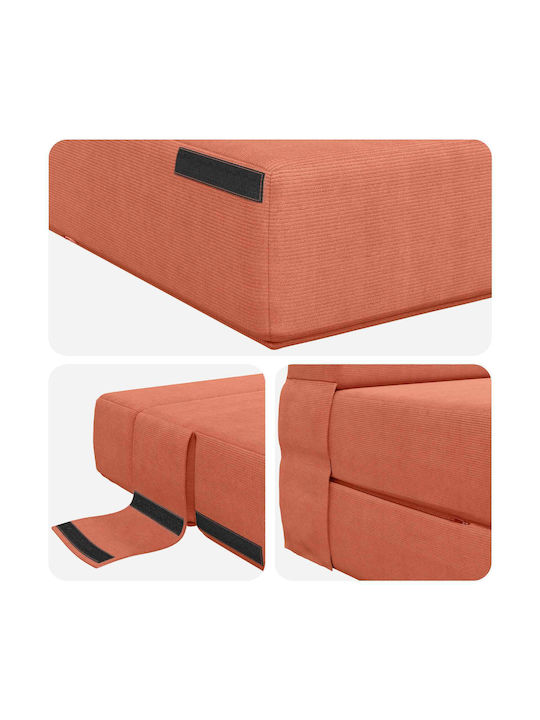 Doppelsitzer Sofa Bett Rotes Orange 190x100cm