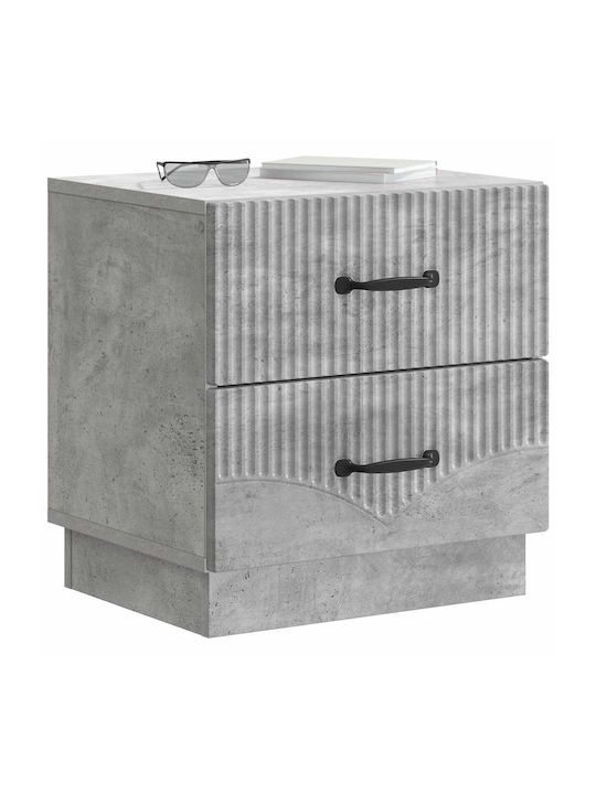 Wooden Gray Bedside Table 43x34.5x44.5cm