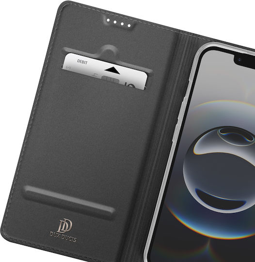 Husă Dux Ducis Iphone 17e Suport Card Stand Video Închidere Magnetică Neagră