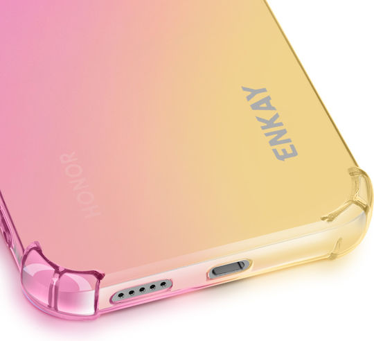 Enkay Калъф Honor 400 Lite Меки Подсилени Ъгли Градиентен Дизайн Шампанско Розов