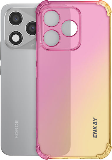 Enkay Калъф Honor 400 Lite Меки Подсилени Ъгли Градиентен Дизайн Шампанско Розов