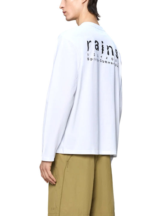 Rains Rains Herrenblusen Kurzarm T-Shirts Weiß