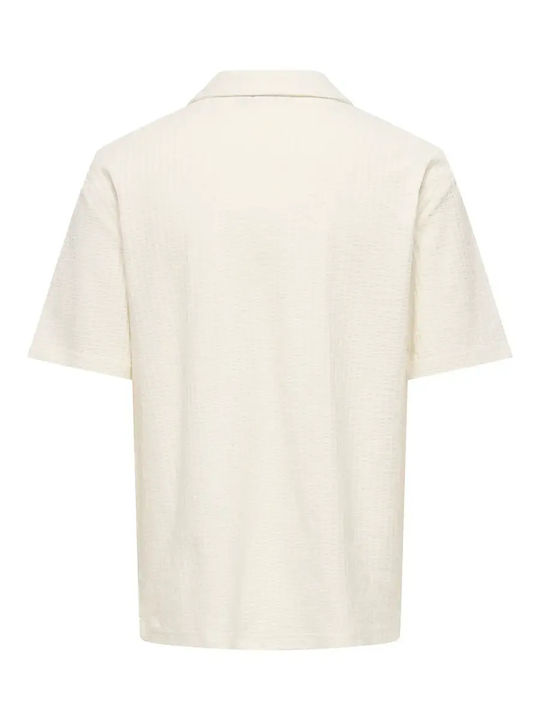 Polo Short Sleeve Blouse Ecru