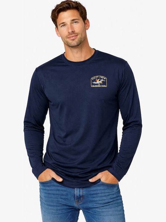 Sportliche Herrenbluse Langarm Marineblaue
