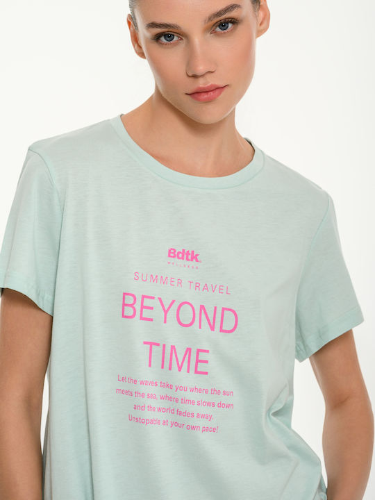 Γυναικείο Αθλητικό Oversized T-shirt Πράσινο