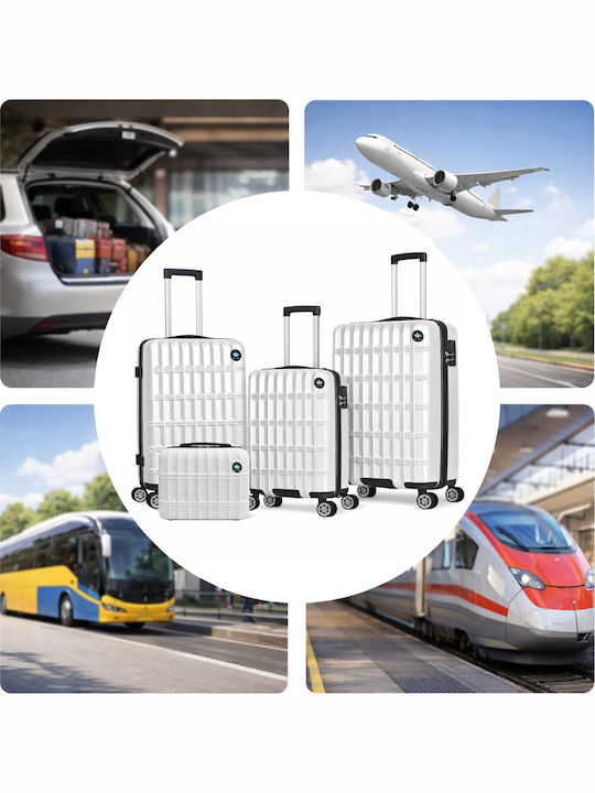 Provitera Provitera Hart Gepäck Weiß mit 4 Rädern Koffer-Set 4 Stück
