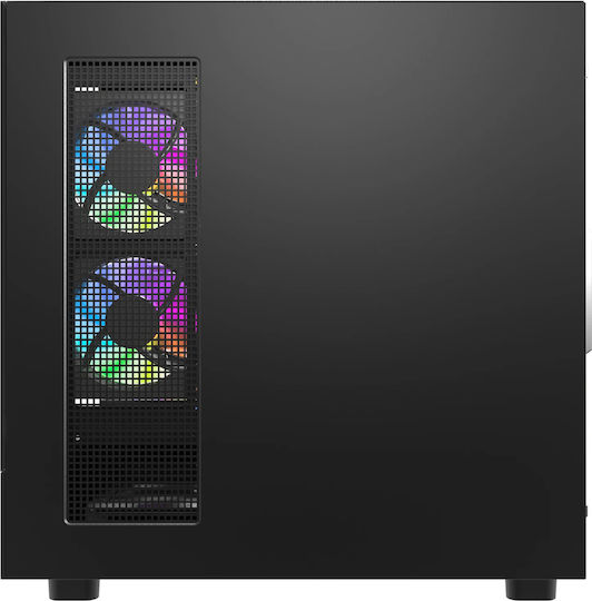Darkflash DS950 Gaming Mini Tower Κουτί Υπολογιστή με Πλαϊνό Παράθυρο και ARGB Φωτισμό Μαύρο + 6 ανεμιστήρες