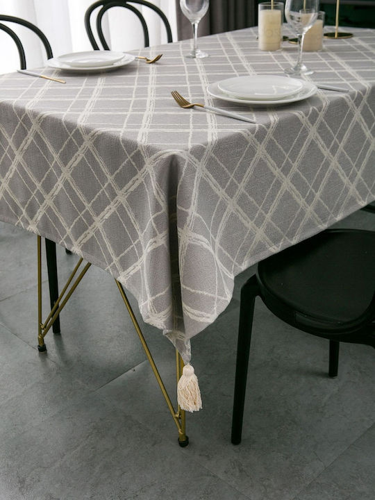 FRIPIA FRIPIA Leinen Tischdecke Grau 140x200cm