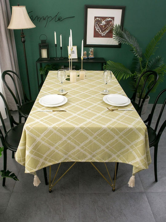 FRIPIA Τραπεζομάντηλο Λινό Πράσινο 140x250εκ.