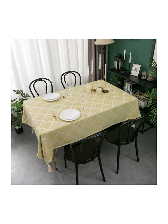 FRIPIA FRIPIA Leinen Tischdecke Grün 140x200cm
