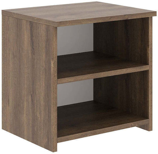 Alma Holz Nachttisch mit Metallfüßen Bronze 2Stücke 40x33x40cm Alma Holz Nachttisch mit Metallfüßen Bronze 2Stücke 40x33x40cm