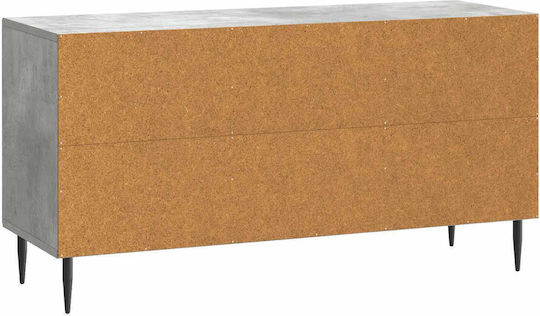 TV-Ständer aus Metall & Holz Grau M99xP34.5xH50cm