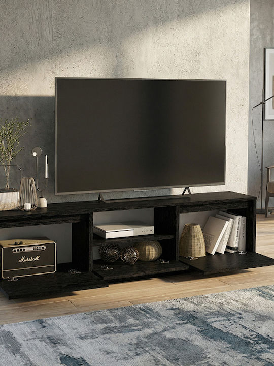 Έπιπλο Τηλεόρασης Lumbera Μαύρο Μ160xΠ29.5xΥ42cm