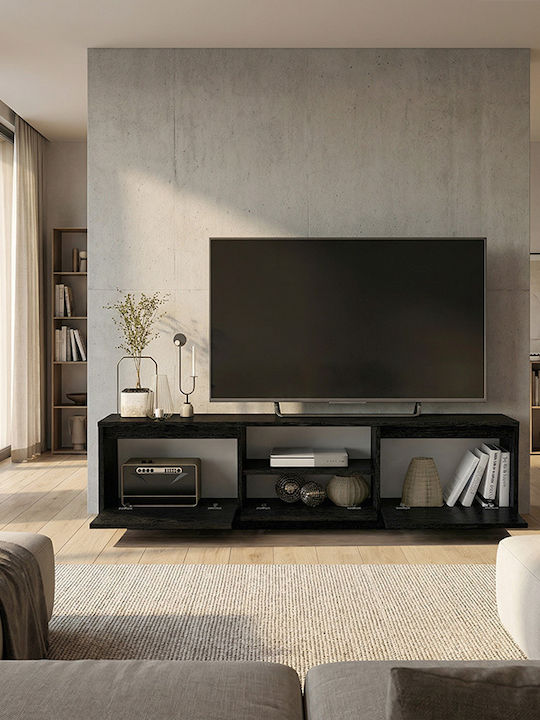 Έπιπλο Τηλεόρασης Lumbera Μαύρο Μ160xΠ29.5xΥ42cm