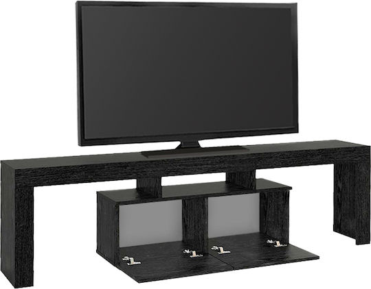 Έπιπλο Τηλεόρασης Woodra Μαύρο Μ180xΠ31.3xΥ50.2cm