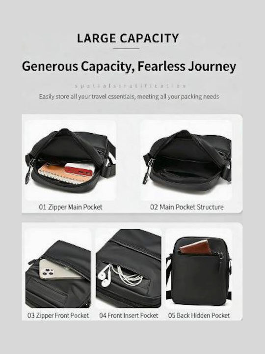 Men's Shoulder / Crossbody Bag Gray