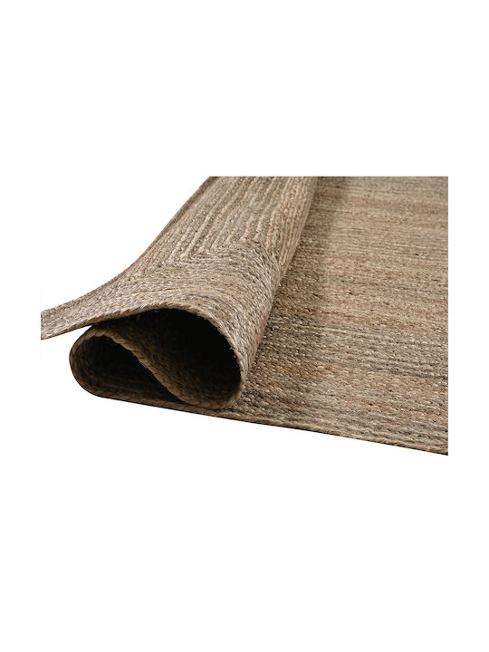 Handmade Rectangular Summer Jute Gray Rug 240x340cm