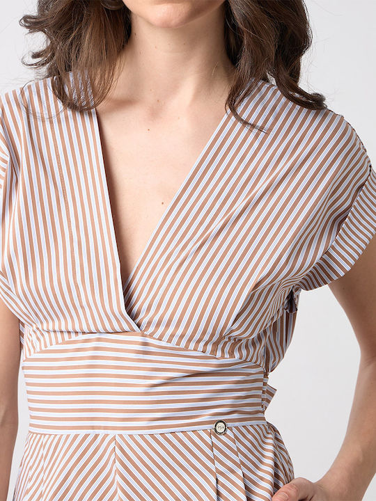 Summer Midi Dress Brown
