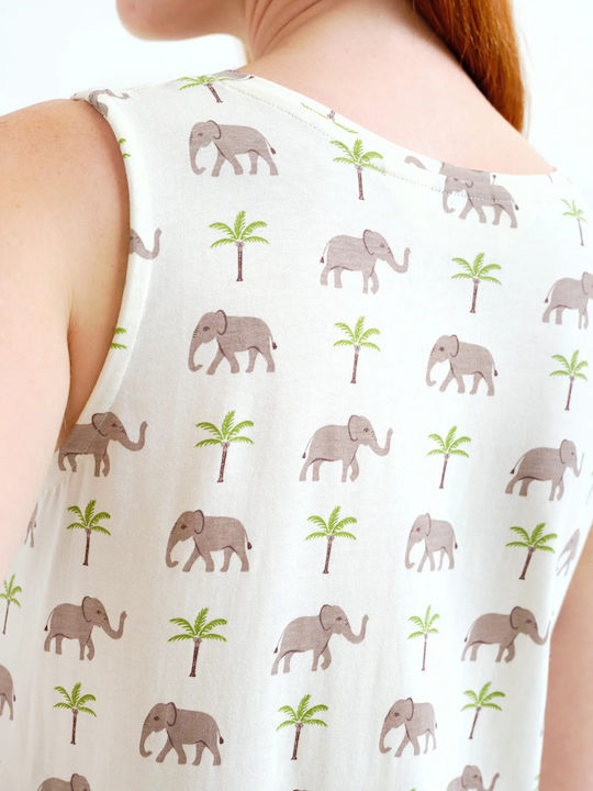 Summer Midi Ecru Dress