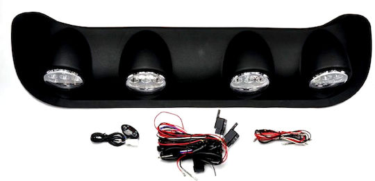 Set 4 Proiectoare Led Angel Eyes Montaj Pe Capotă Acoperiș Alimentare 12v Lungime 85cm Proiectate Pentru Vehicule Off-road