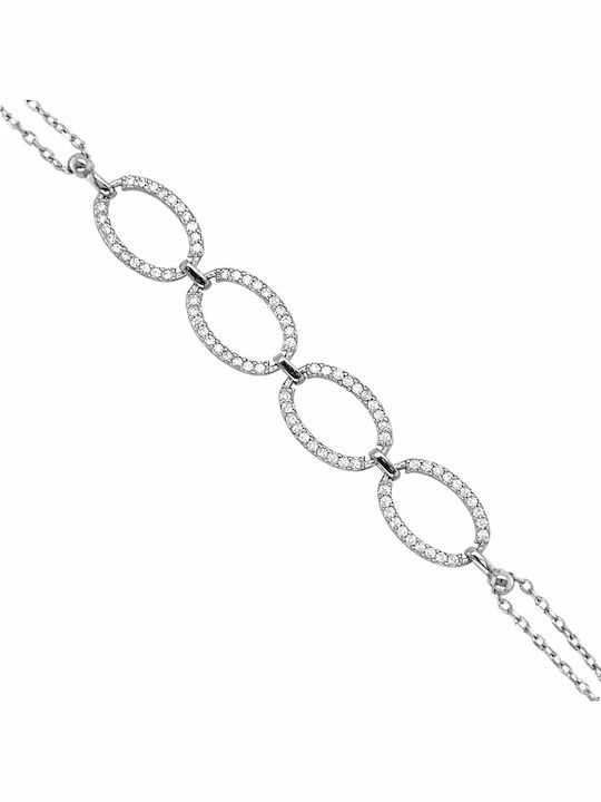 Xryseio Women's Silver Bracelet with Zircon