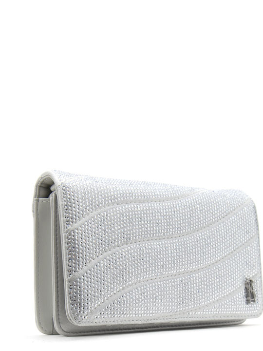 Große Damenbrieftasche Silber