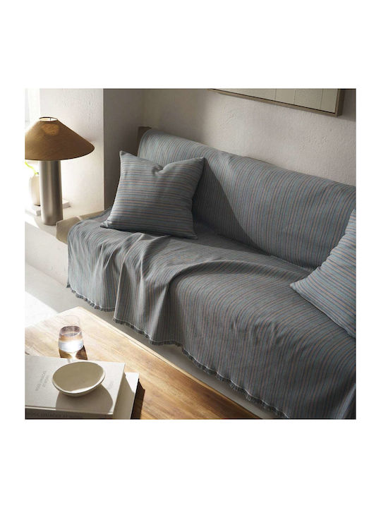 Gofis Home Nymeria Armchair Throw 180x180cm Blue