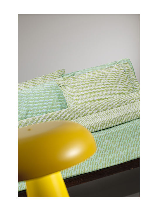 Guy Laroche Sandy Bed Sheet Set with 2 Pillowcases Double 240x265cm Green (3pcs)