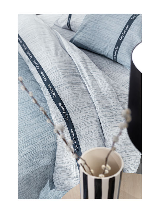 Guy Laroche Avene Bed Sheets Set King Size 270x265cm Blue 3pcs