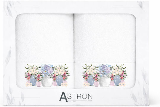Astron Italy Кърпа За Лице Blossom Ecru 2 Брой Тегло 500гр/м²