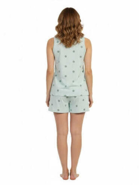 Prive Underwear Sommerliches Damen-Schlafanzug-Set Türkis