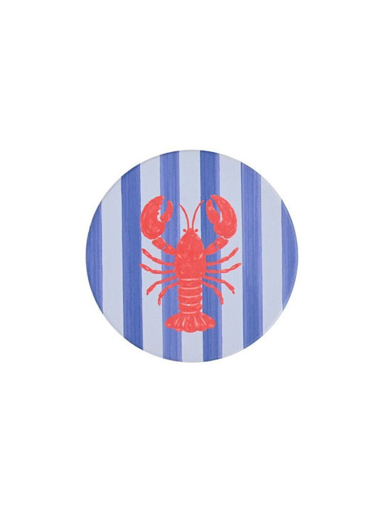 Estia Nautical Lobster Untersetzer Keramik mit Gestell 10,3x10,3cm 4Stücke